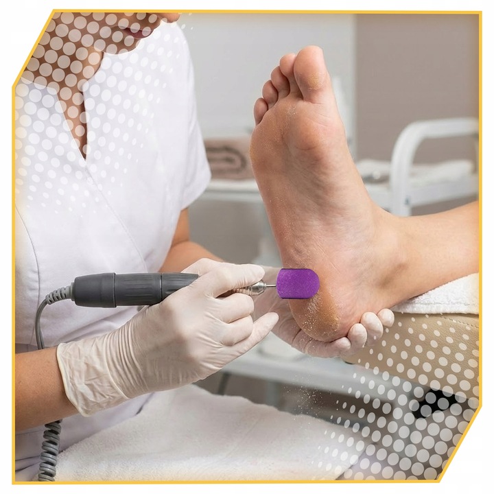ZESTAW 30x KAPTURKI nakładki ścierne do pedicure frezarki 13mm z Nośnikiem Marka Lewer